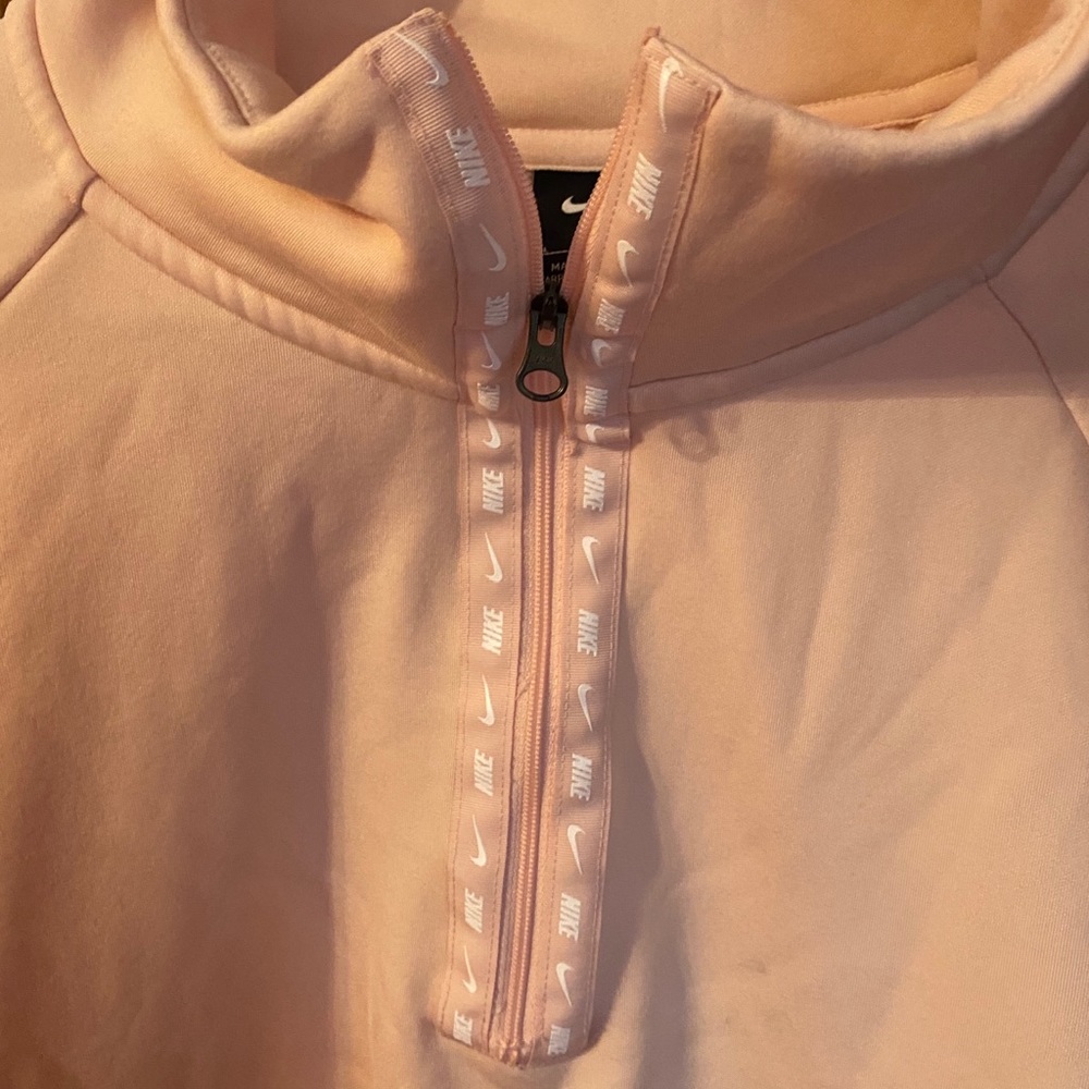 Pink nike quarter zip